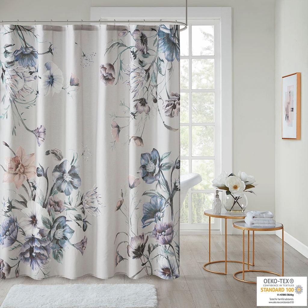 Cassandra Printed Cotton Shower Curtain