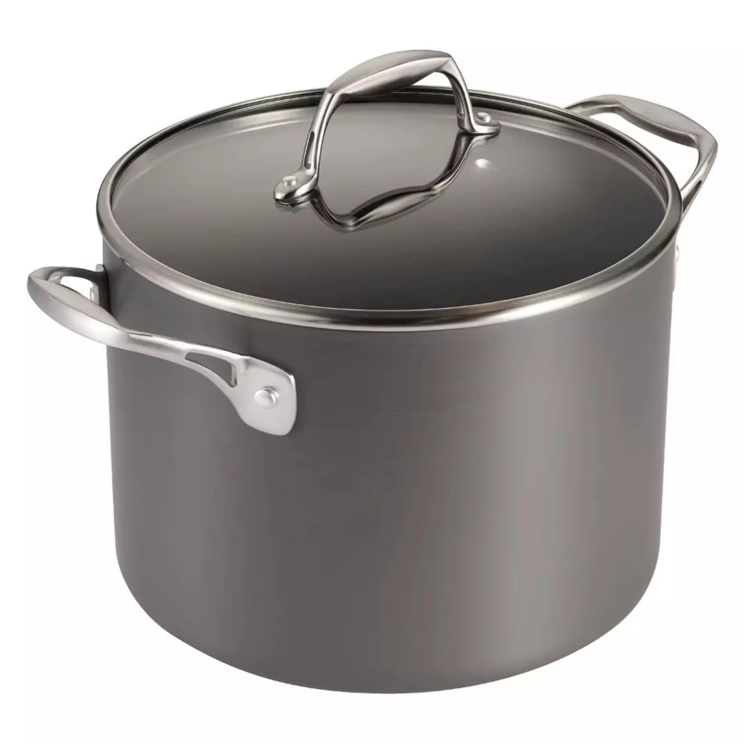 Tramontina 8 Qt Hard Anodized Aluminum Stock Pot with Lid