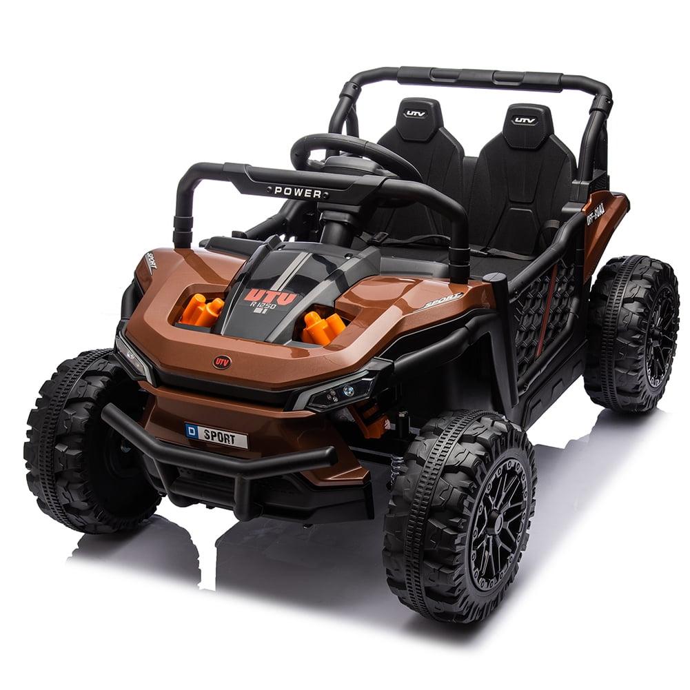 24V Brown Electric Ride-On SUV with Remote Control