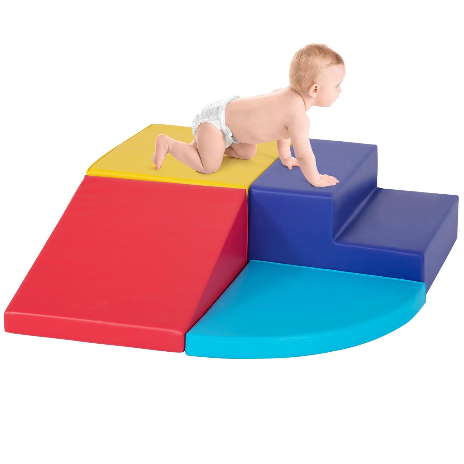 FDW 4-Piece Set Climbing Toys for Toddlers 1-3 Babies Foam Blocks Toddler Climbing Toys Indoor Children’s Composite Toy for Crawling