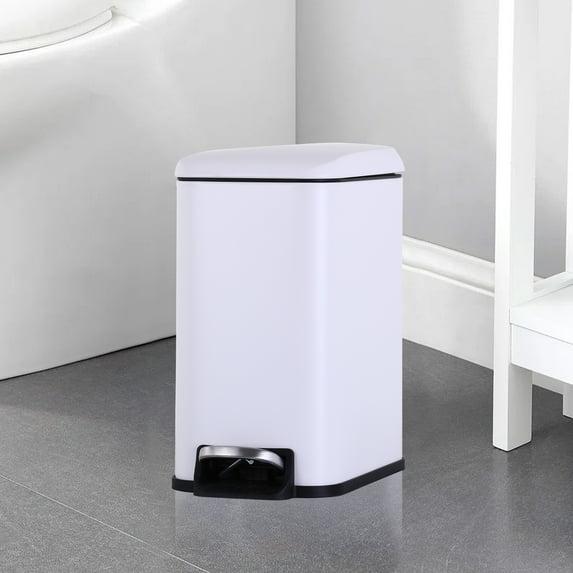 FDW Bathroom Trash Can With A Lid 1.3 Gallon  (5 L) Small Trash Bin Step Pedal Garbage Can With Removable Bucket Slim For Small Spaces For Bathroom,Bedroom,Kitchen,Office