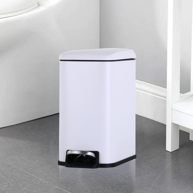 FDW Bathroom Trash Can With A Lid 1.3 Gallon  (5 L) Small Trash Bin Step Pedal Garbage Can With Removable Bucket Slim For Small Spaces For Bathroom,Bedroom,Kitchen,Office
