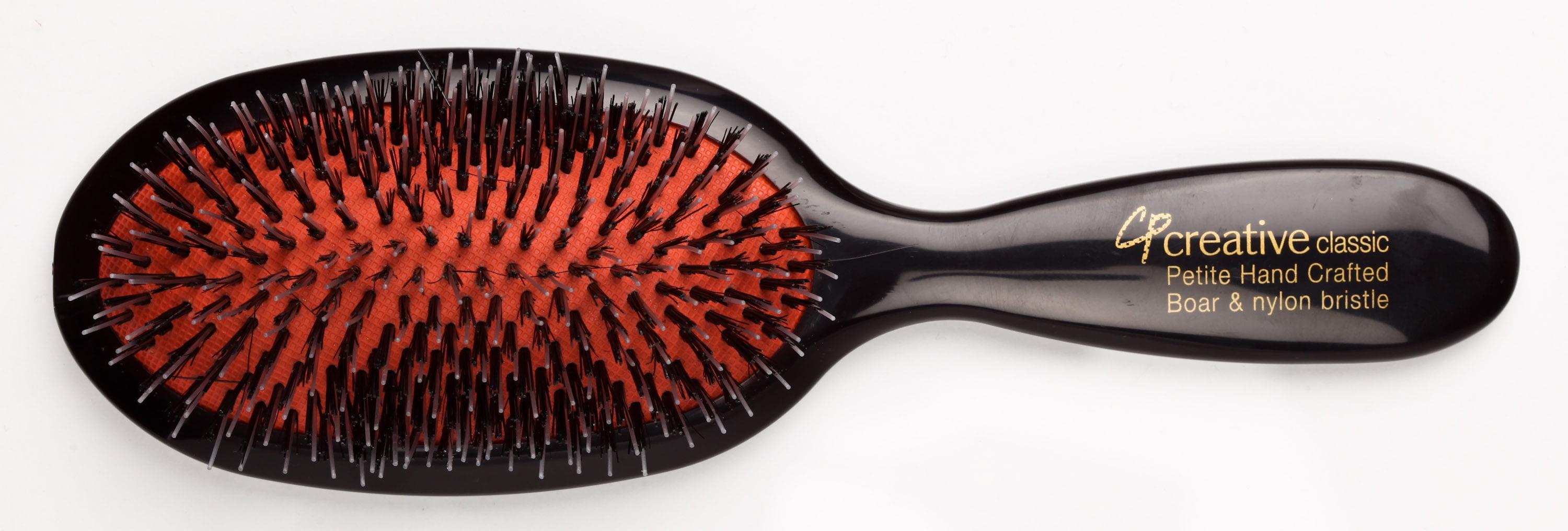 Petite Black Boar and Nylon Bristle Hair Brush