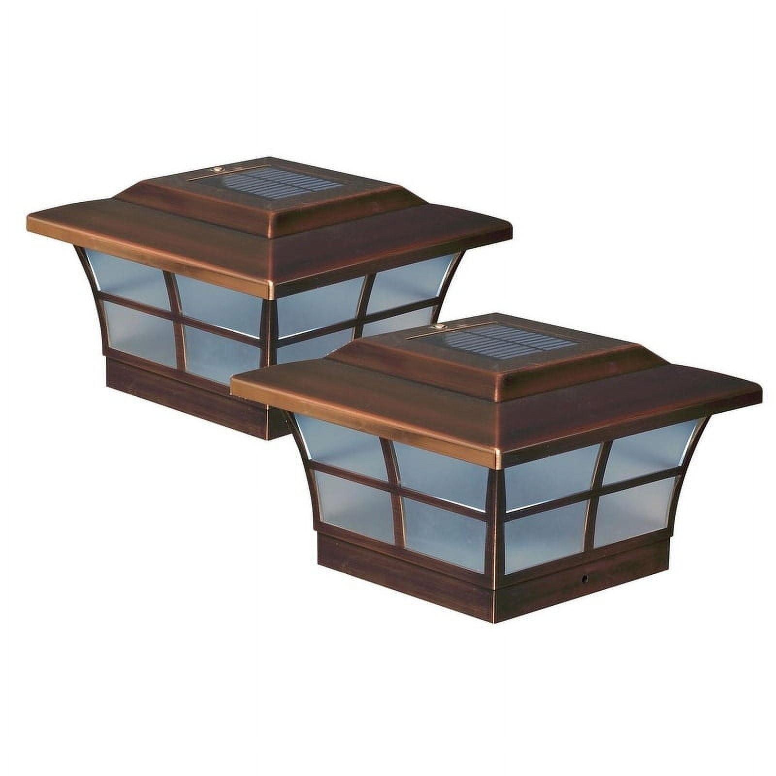 CLASSY CAPS MFG. Classy Caps 6x6 Copper Plated Prestige Solar Post Cap (Set of 2)
