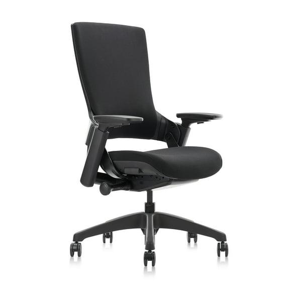 CLATINA Swivel Executive Computer Chair with 3D Armrest and Lumbar Support, Adjustable Ergonomic Fabric Backrest Task Chair for Home Office Conference Room