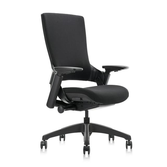 CLATINA Swivel Executive Computer Chair with 3D Armrest and Lumbar Support, Adjustable Ergonomic Fabric Backrest Task Chair for Home Office Conference Room
