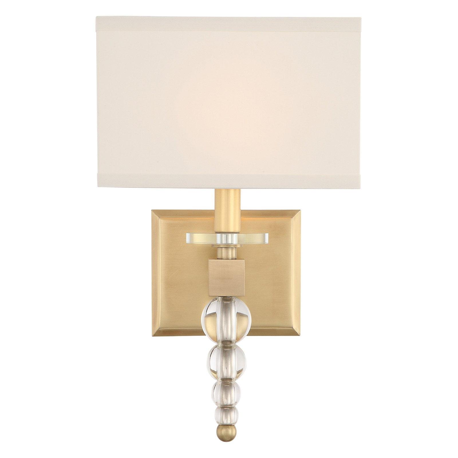 CLO-8892-AG-Crystorama Lighting-Clover - One Light Wall Sconce-Aged Brass Finish