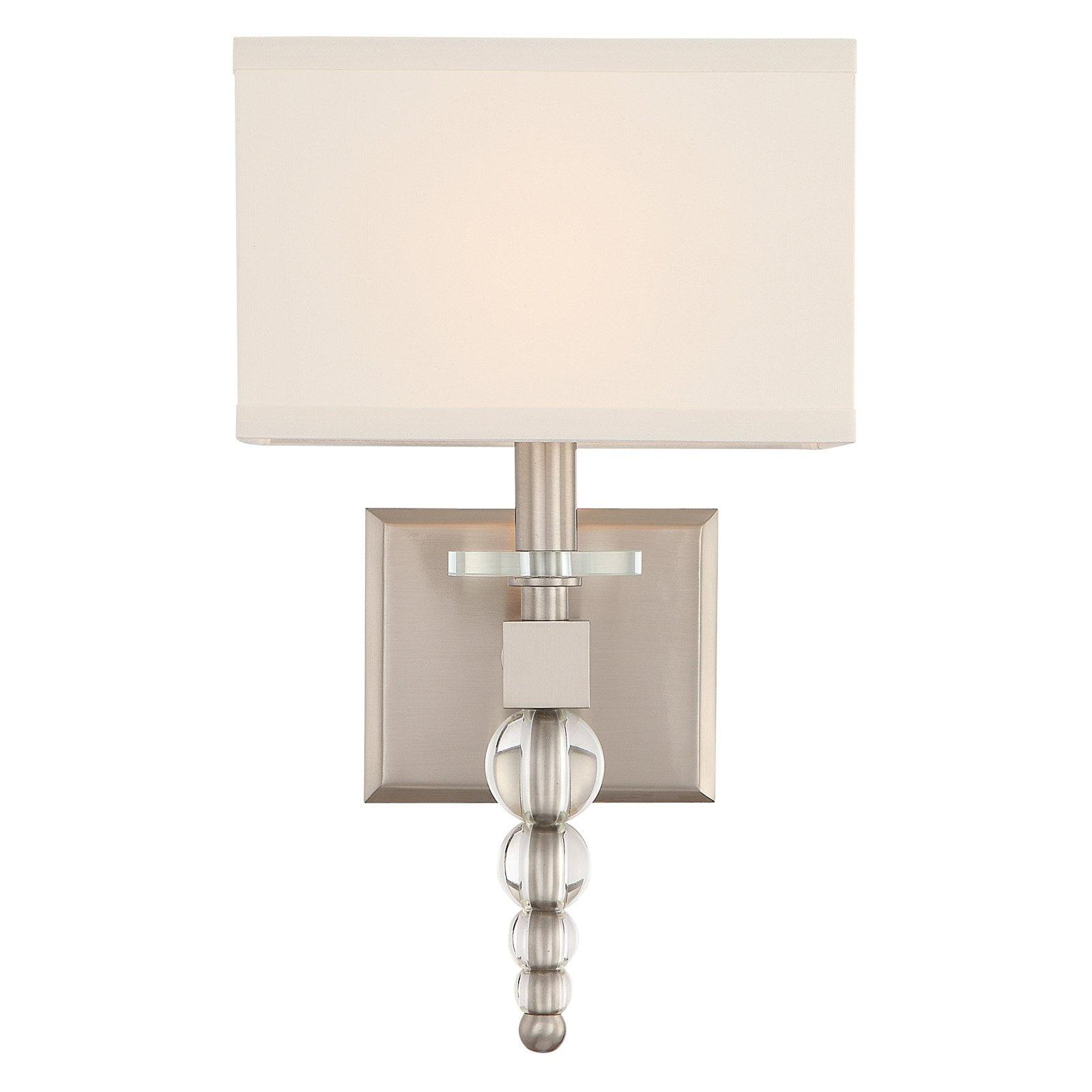 CLO-8892-BN-Crystorama Lighting-Clover - One Light Wall Sconce-Brushed Nickel Finish