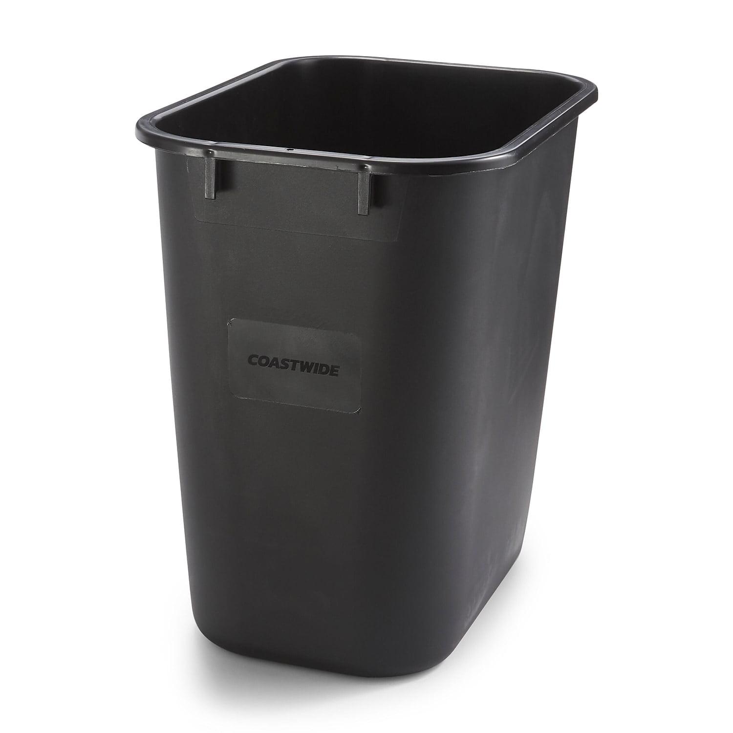 Black Soft Plastic 3.5 Gallon Indoor Trash Can