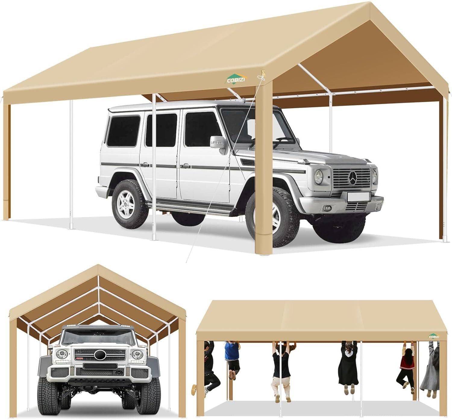 Carport 10'x20' Heavy Duty Portable Garage, Upgraded Car Canopy