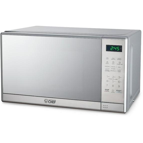 COMMERCIAL CHEF Countertop Microwave Oven 0.7 Cu. Ft. 700W, Stainless Steel