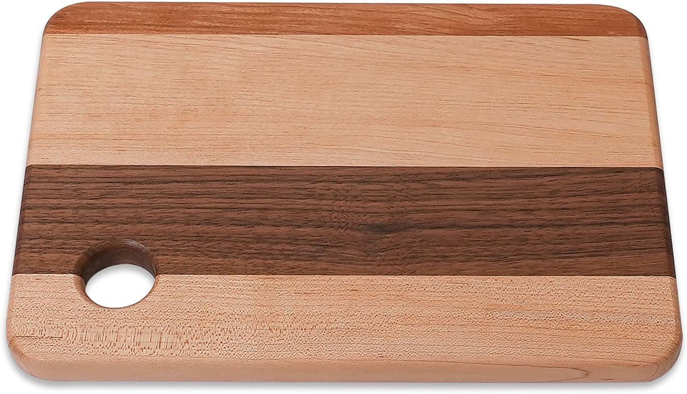 CONSDAN CONSDAN Mixed Hardwood Cutting Board, Food-Safe Kitchen Chopping Board for Meat, Vegetables, Fruits