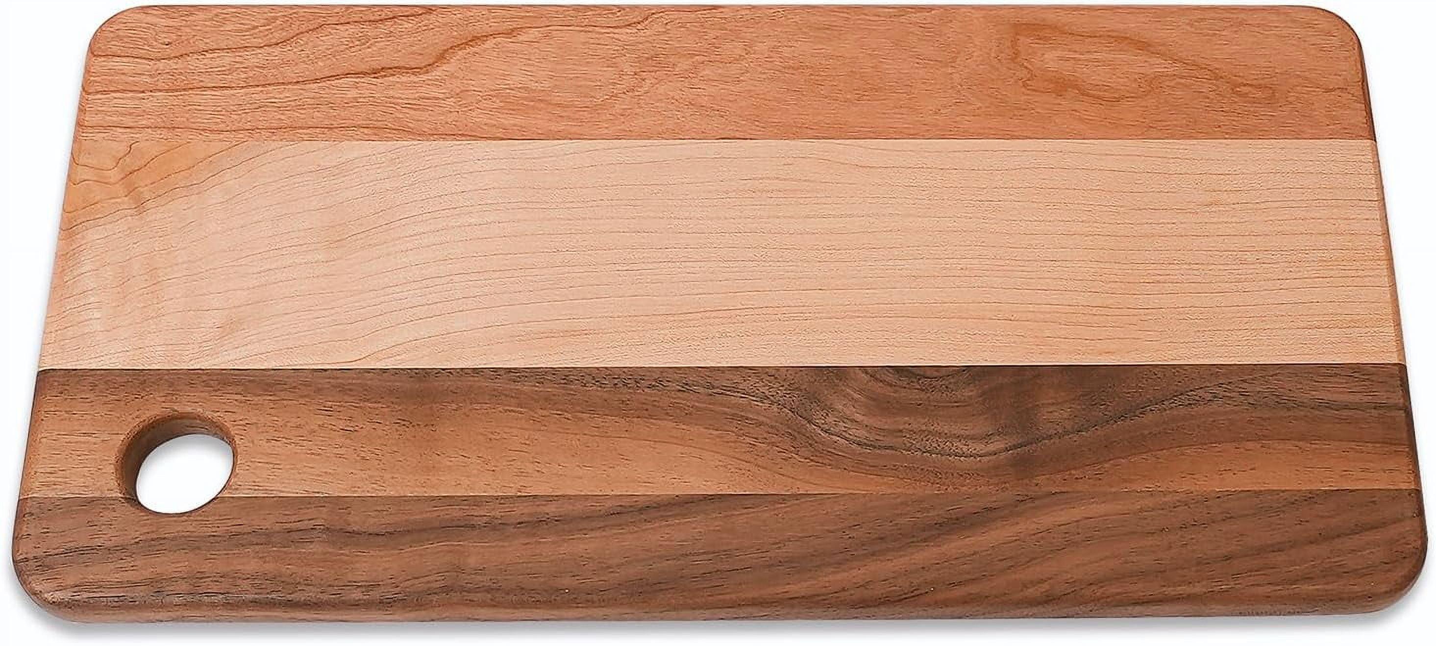 CONSDAN CONSDAN Mixed Hardwood Cutting Board, Food-Safe Kitchen Chopping Board for Meat, Vegetables, Fruits