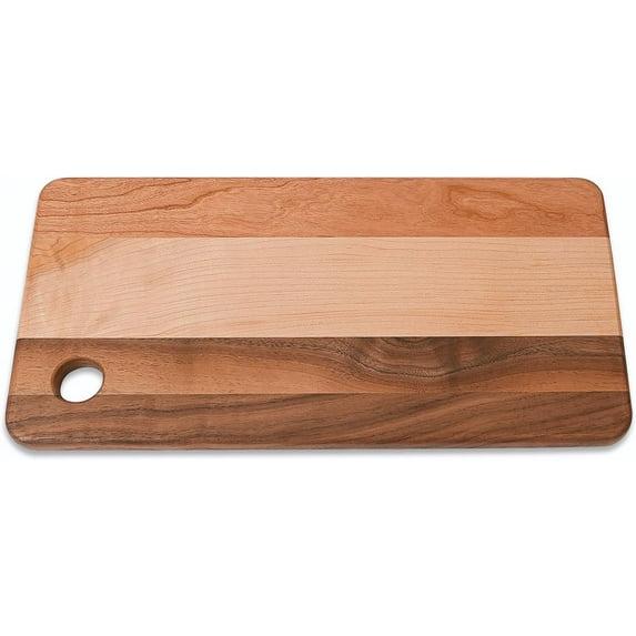 CONSDAN CONSDAN Mixed Hardwood Cutting Board, Food-Safe Kitchen Chopping Board for Meat, Vegetables, Fruits