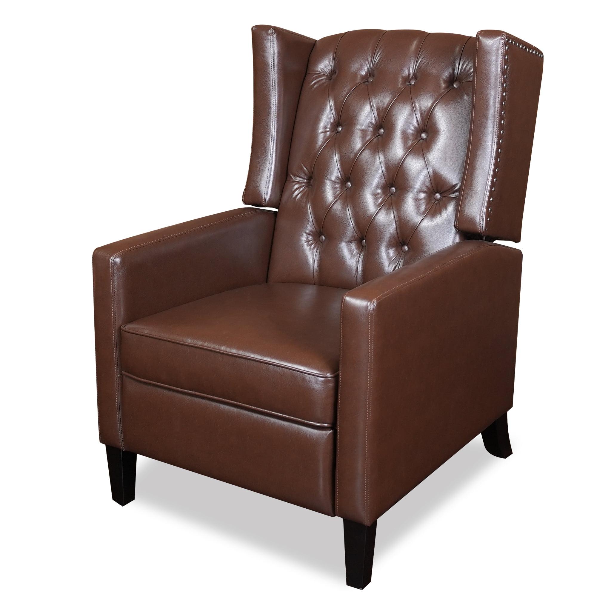 Davlat Recliner Chair, Leather Recliner Sofa with Soft High-Resilience Cushion, Living Room Chair