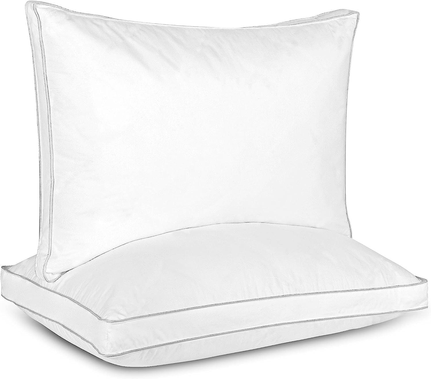 King Size White Polyester Bed Pillow Set of 2