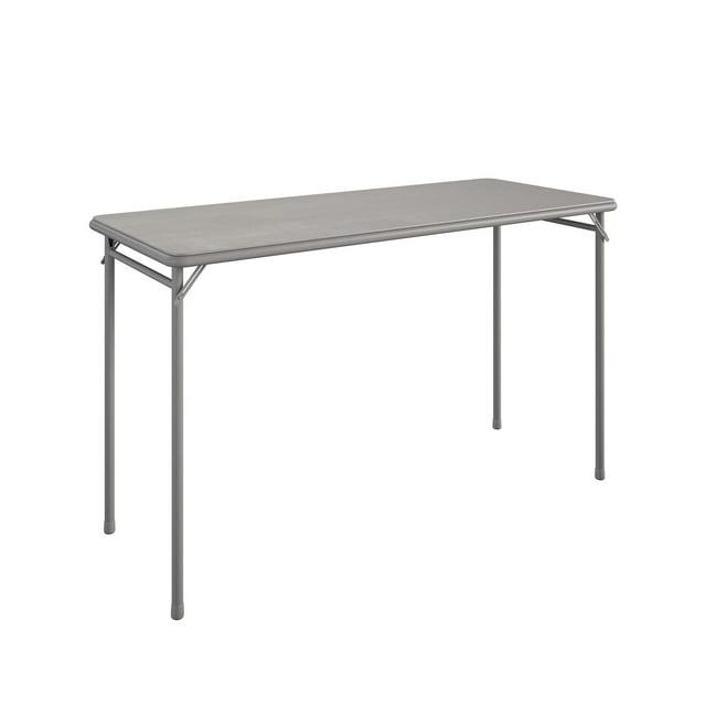 COSCO 20" x 48" Vinyl Top Serving Folding Table