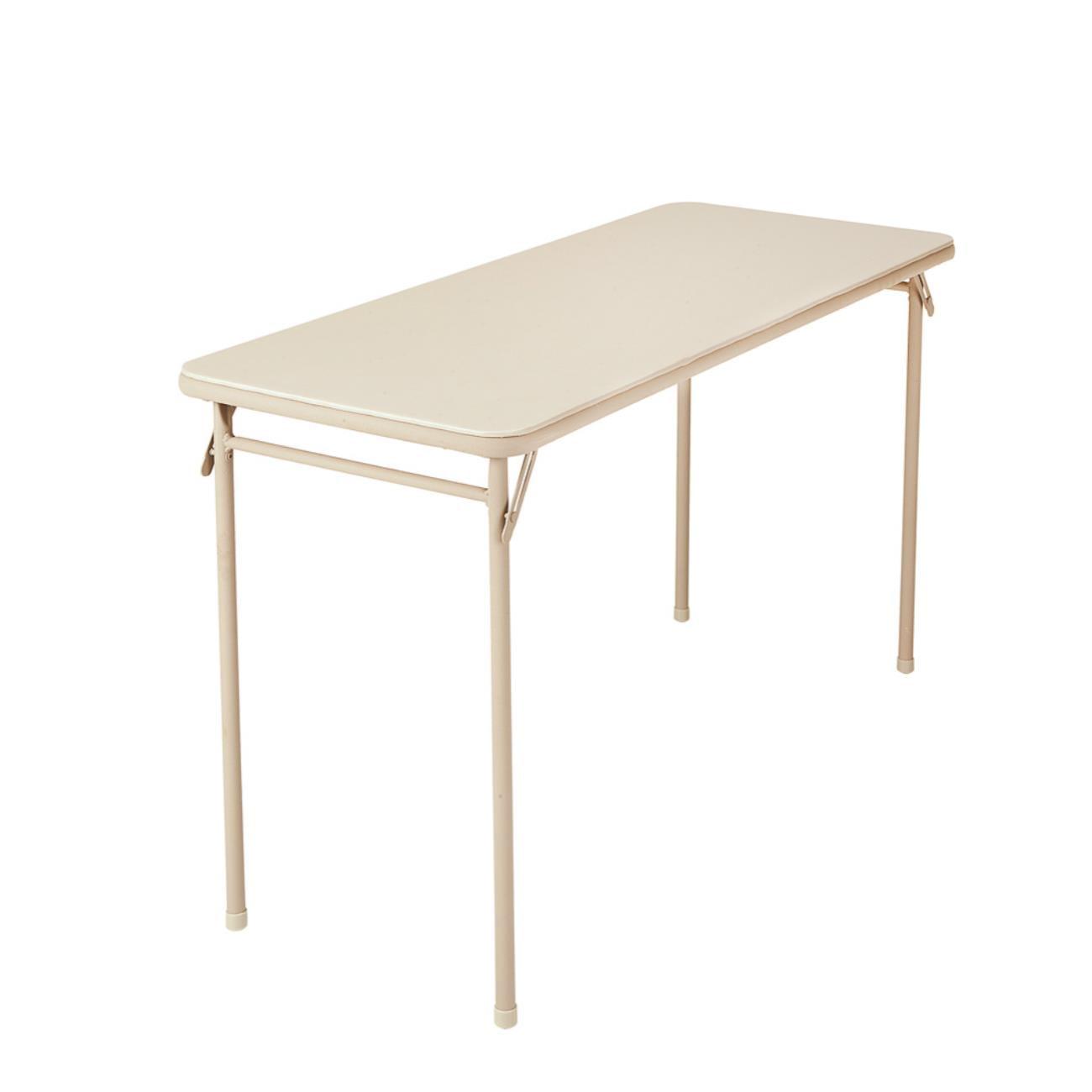 COSCO 20" x 48" Vinyl Top Serving Folding Table