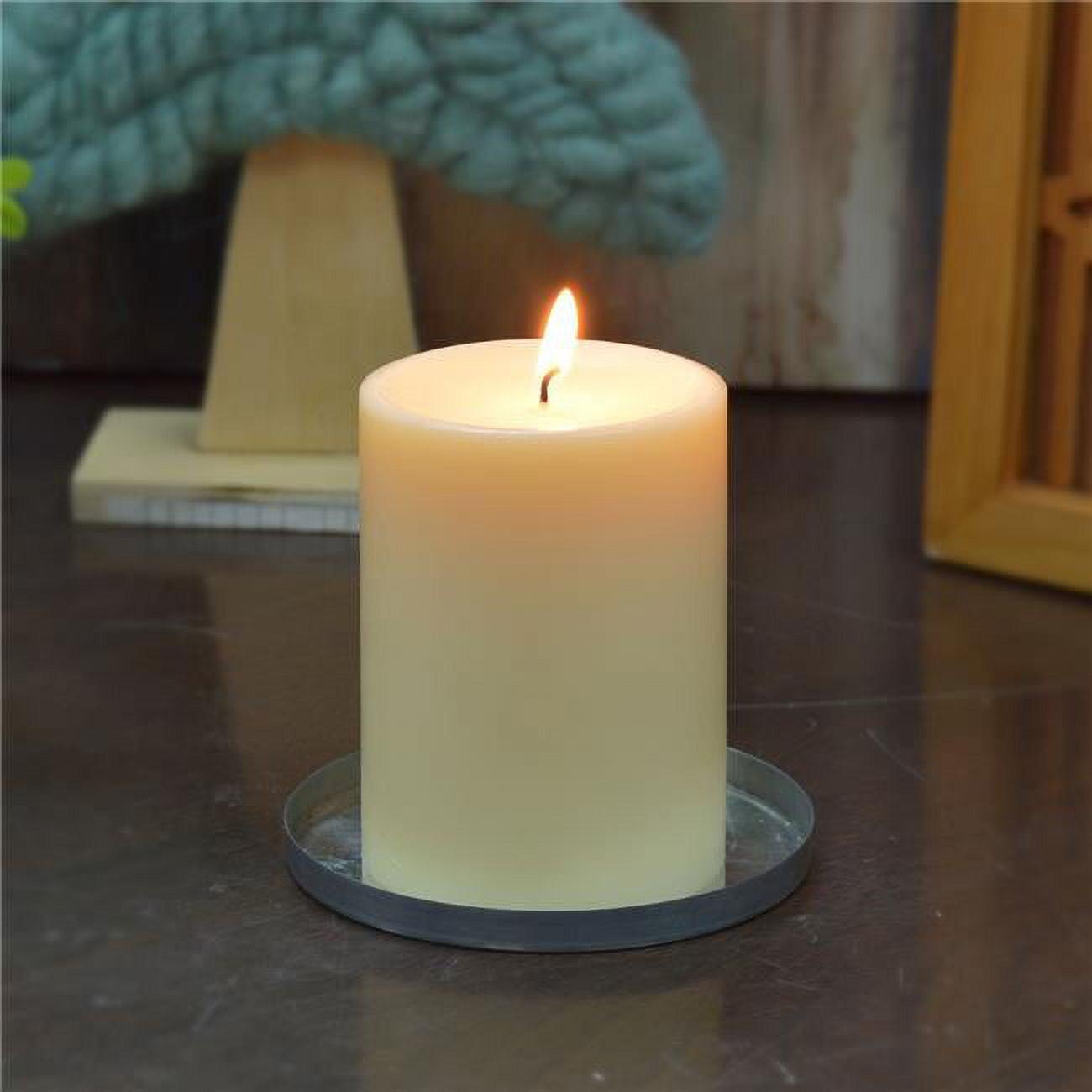 Ivory Hand-Poured Paraffin Wax 3x4 Pillar Candle Set of 6