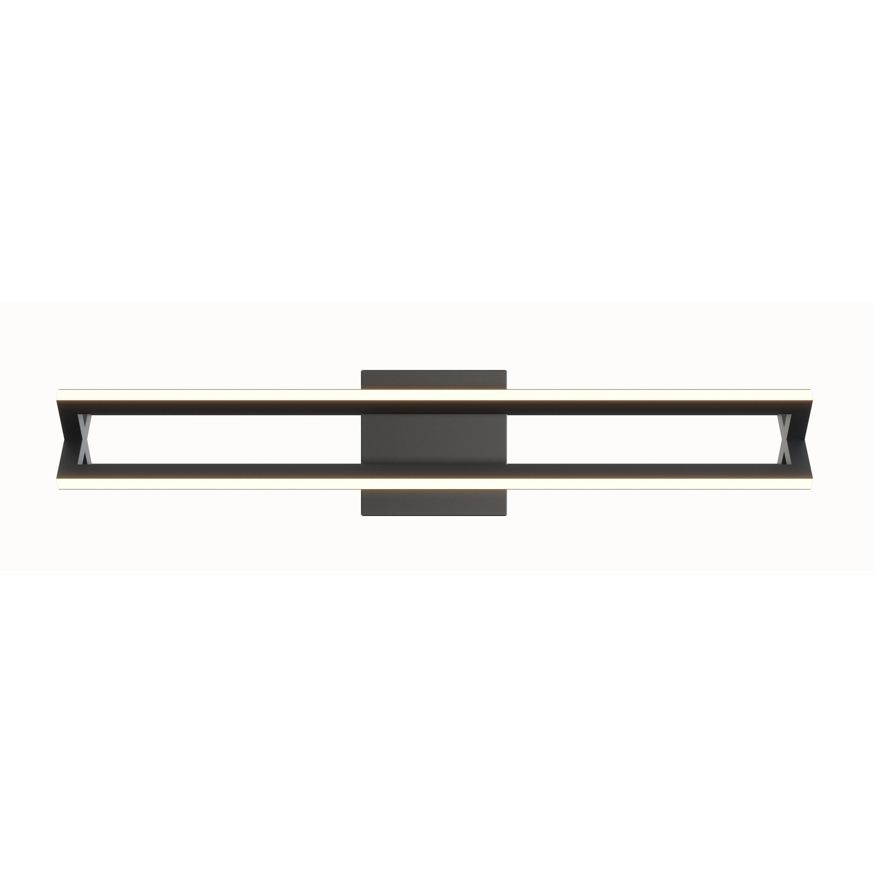 Cass 24" Black Steel LED Bath Vanity Light