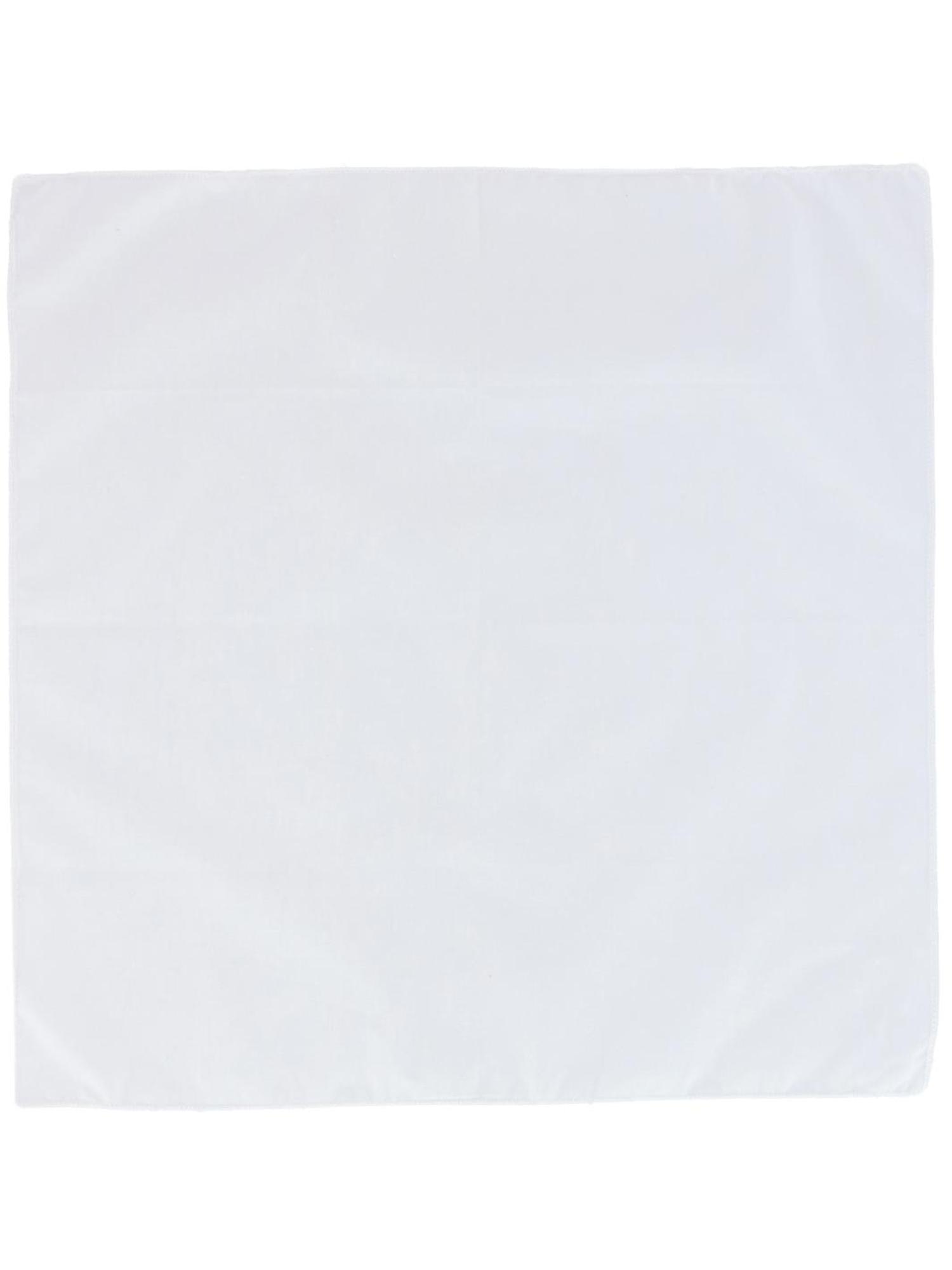 15x15 Inch Solid White Cotton Handkerchief Set