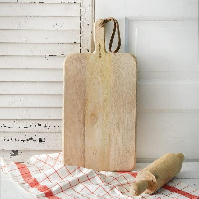 Colonial Tin Works 510460 Plank Cutting Board with Leather Strap, 20.50-inch Height