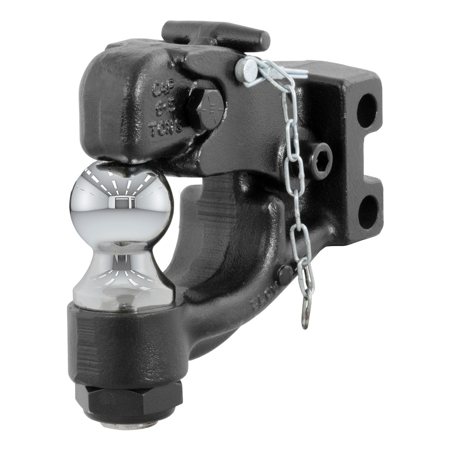 Black Channel Mount Pintle Attachment with 2-Inch Ball