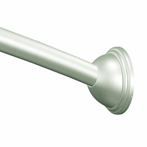 Moen 54-Inch to 72-Inch Adjustable Length Fixed Mount Single Curved Shower Curtain Rod