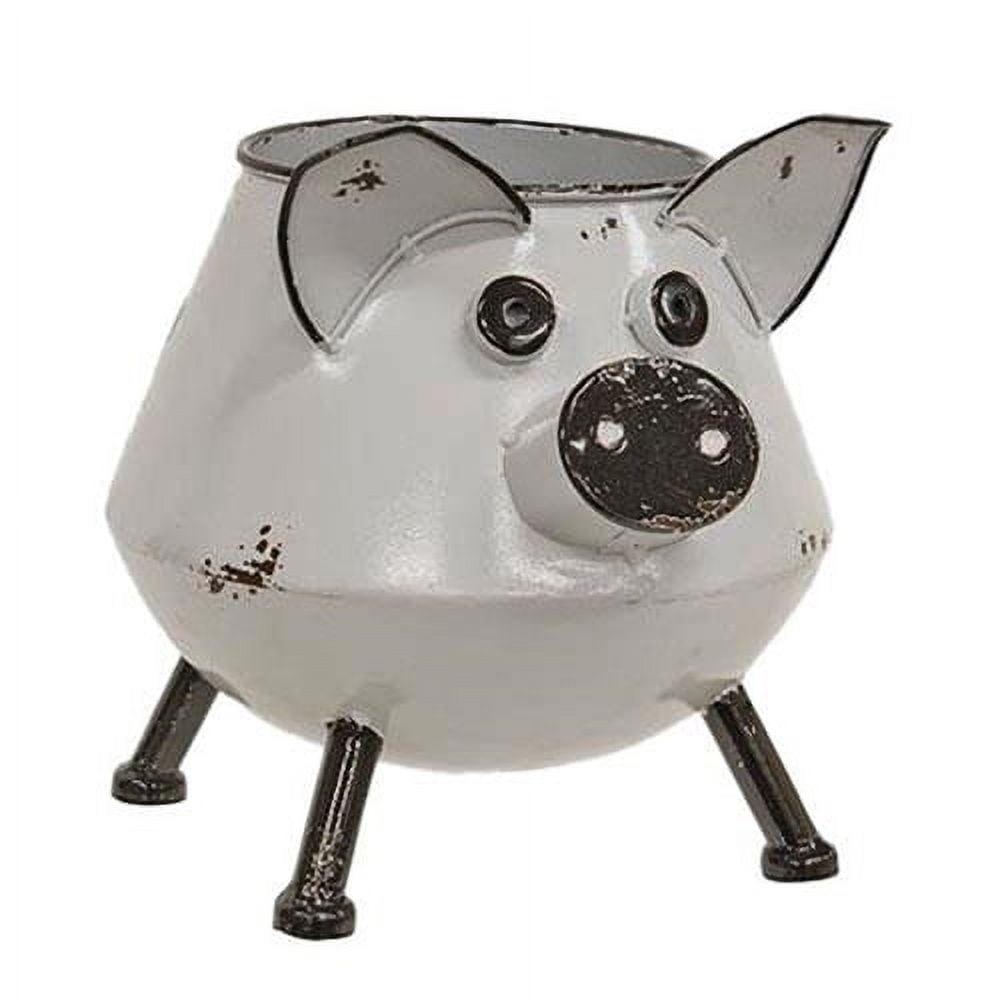 CWI Gifts Distressed Enamel Piggy Planter