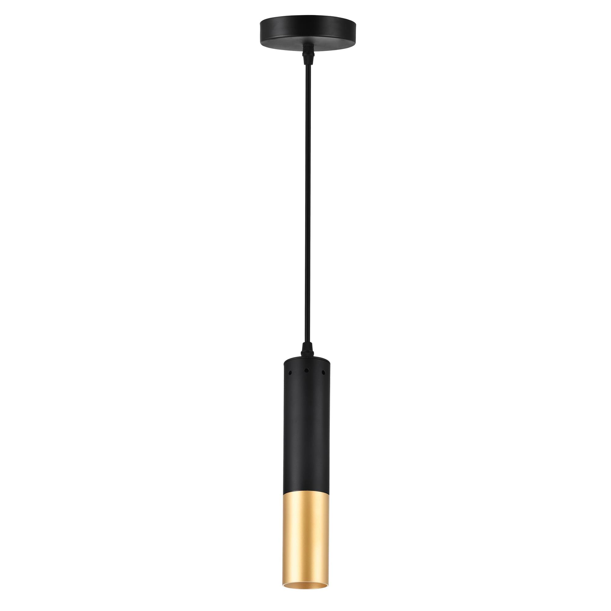 Anem Matte Black and Satin Gold LED Mini Pendant Light