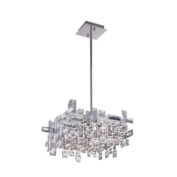 CWI Lighting Arley 28 Light Transitional Metal Chandelier in Chrome