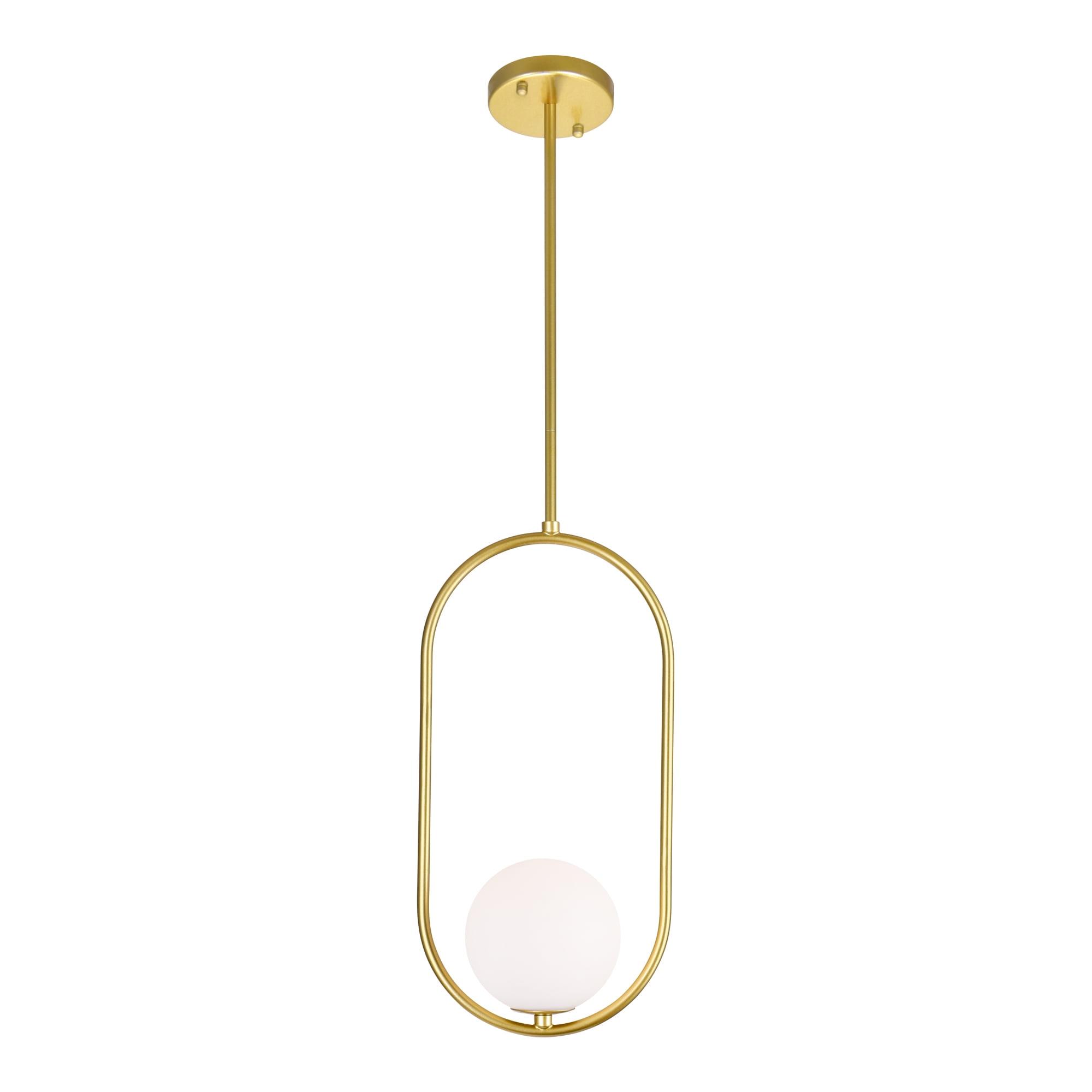 Gold and Glass Contemporary Mini Pendant Light