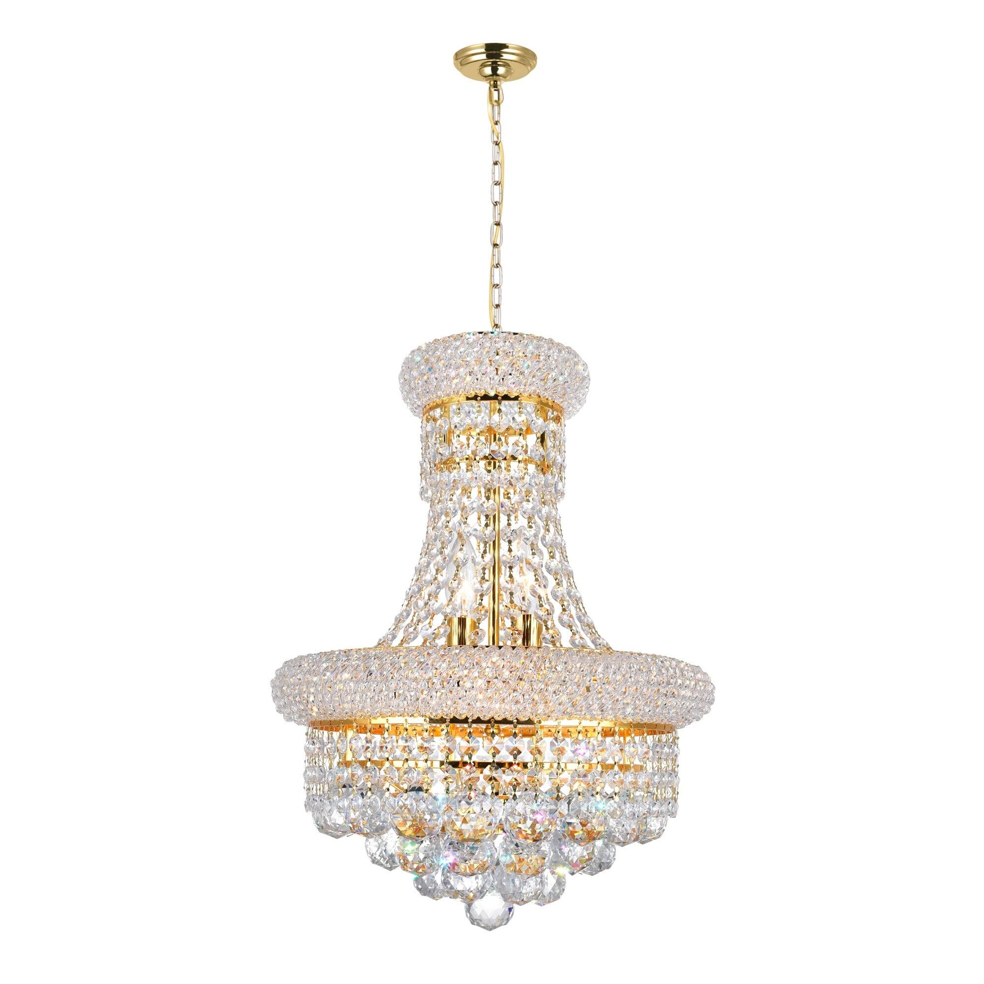 Empire Gold Mini Crystal Chandelier with Chrome Finish