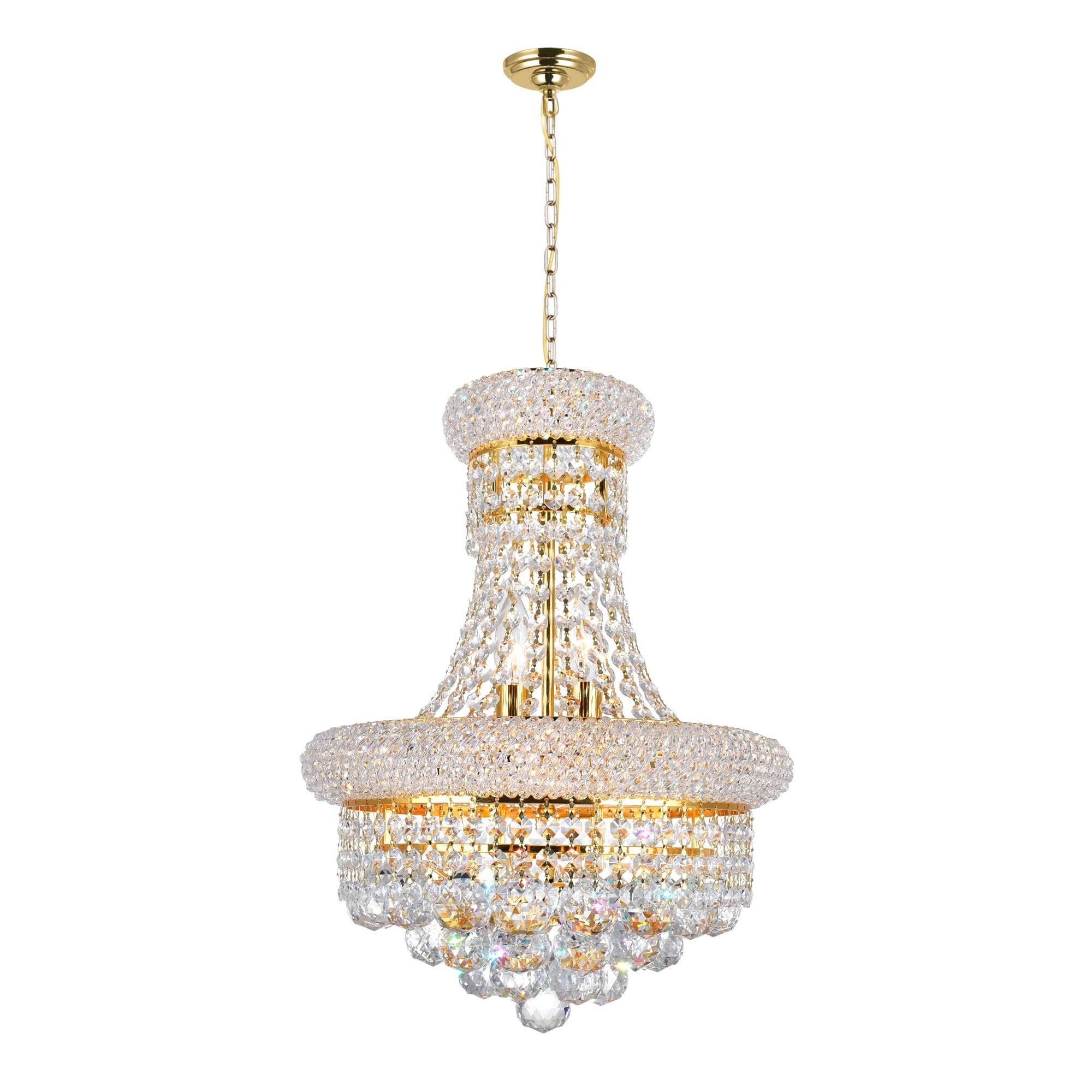 CWI Lighting Empire 6 Light Transitional Metal Chandelier in Gold