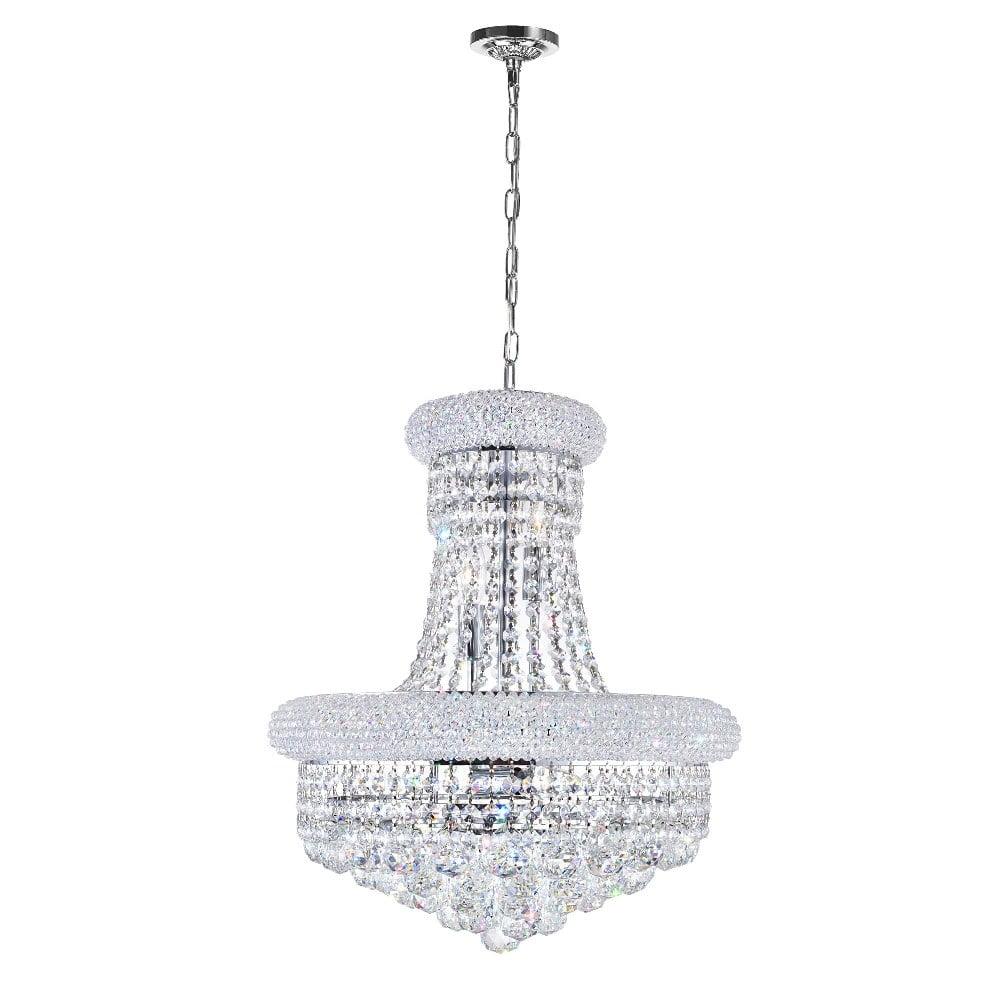 Empire 18" Chrome and Crystal 8-Light Chandelier