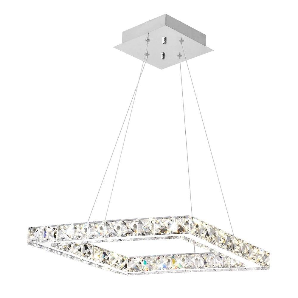 CWI Lighting Ring Transitional Metal LED Chandelier in Chrome