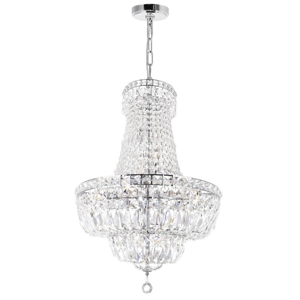 CWI Lighting Stefania 317 Light Down Transitional Metal Chandelier in Chrome