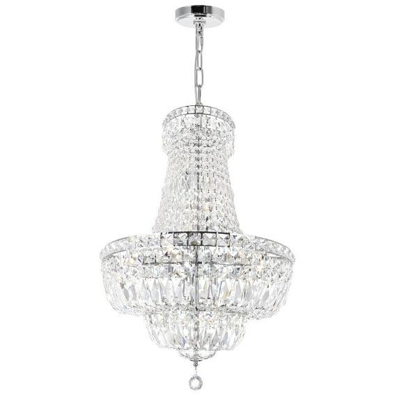 CWI Lighting Stefania 317 Light Down Transitional Metal Chandelier in Chrome