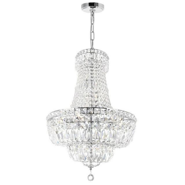 CWI Lighting Stefania 317 Light Down Transitional Metal Chandelier in Chrome