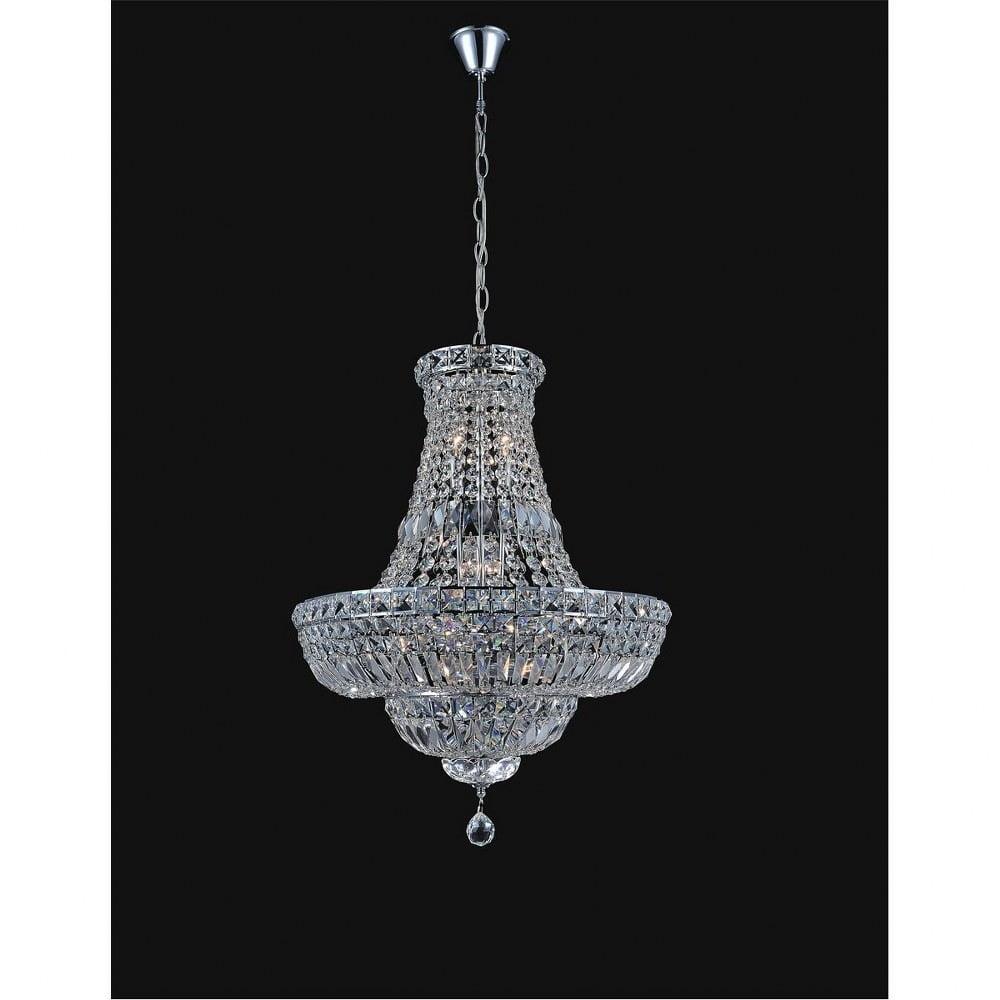 CWI Lighting Stefania 317 Light Down Transitional Metal Chandelier in Chrome