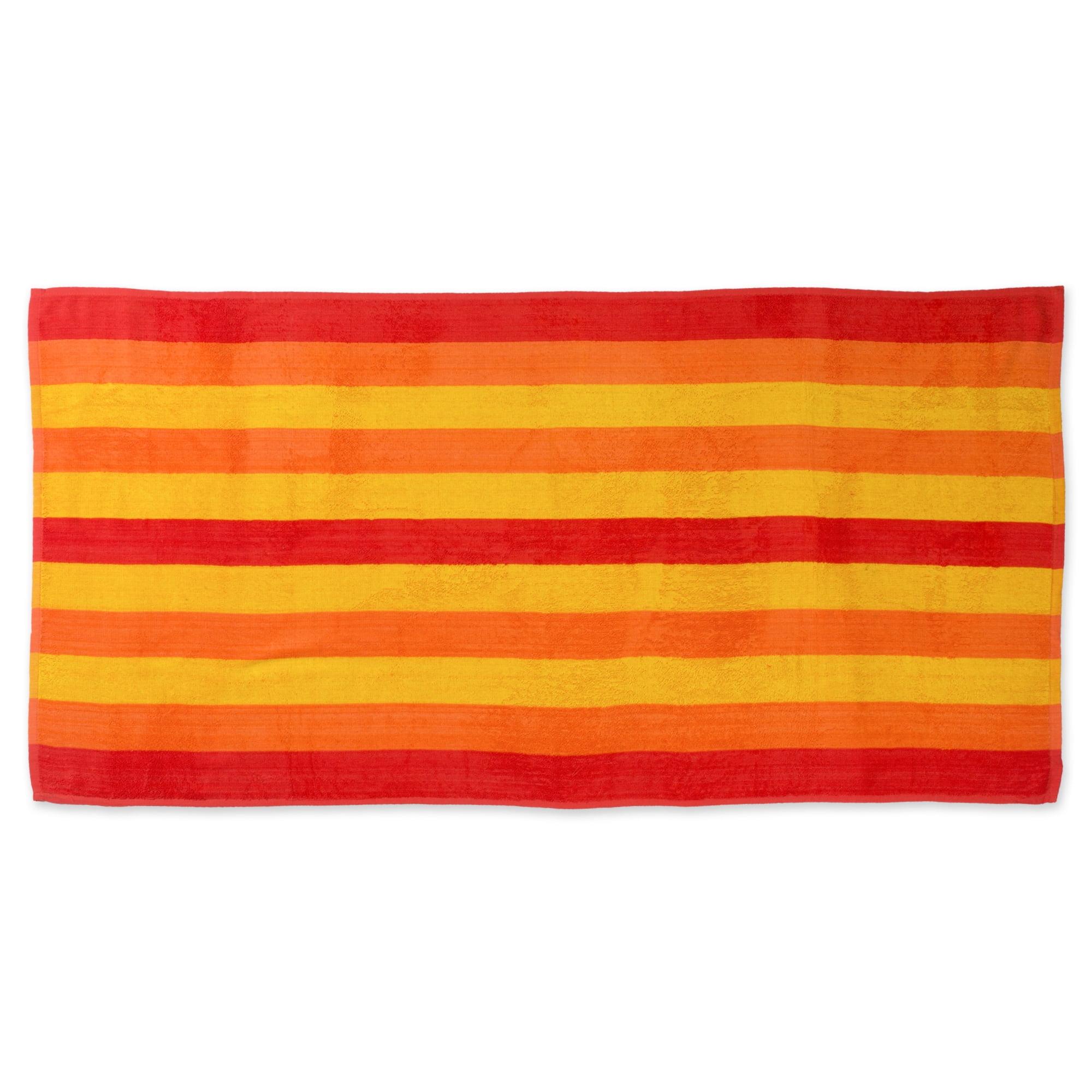 DII Cabana Orange Stripe Beach Towel