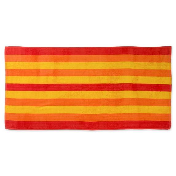 DII Cabana Orange Stripe Beach Towel