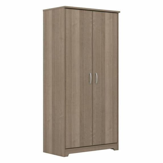 Cabot Tall Kitchen Pantry Cabinet with Doors in Ash Gray - Engineered Wood