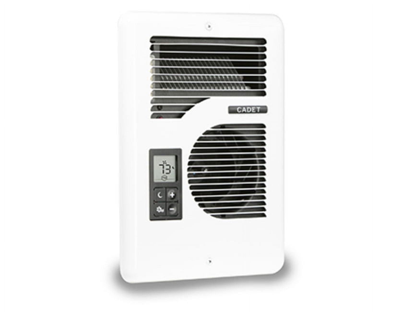 White Wall Mounted Electric Heater with Thermostat and Auto Shut-off