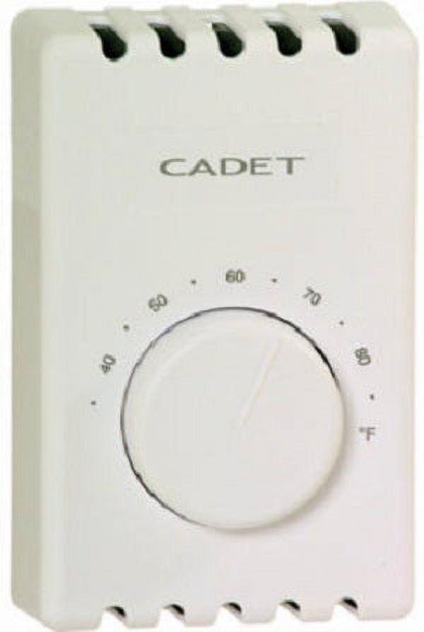 Cadet Mfg 08301 White Double Pole 4 Wire Wall Mount 120/208/240V Thermostat - Quantity of 1