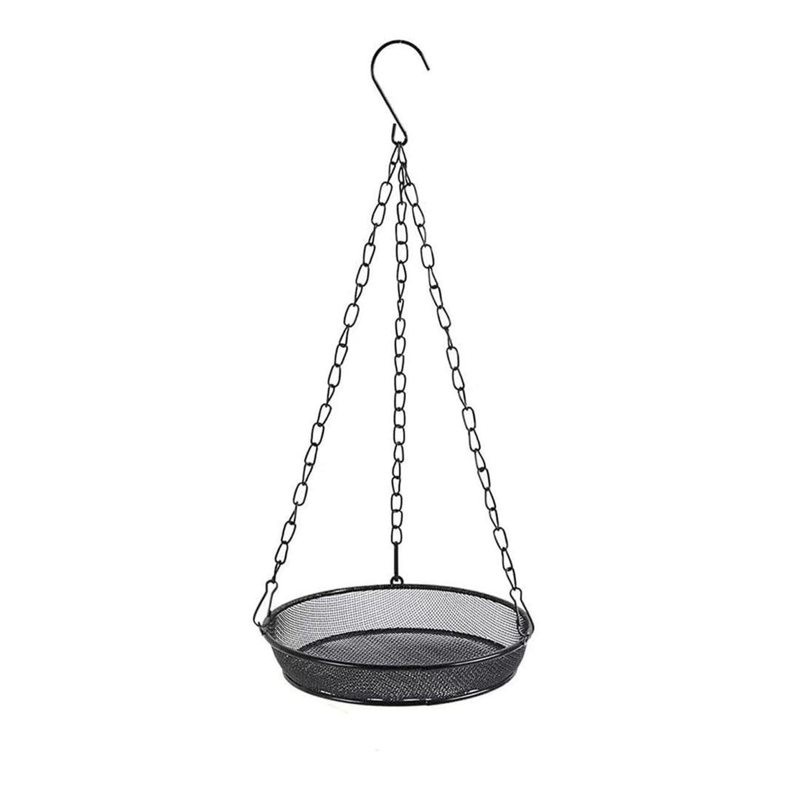 Sorbus Sorbus Metal Bird Feeder Hanging Tray in Black