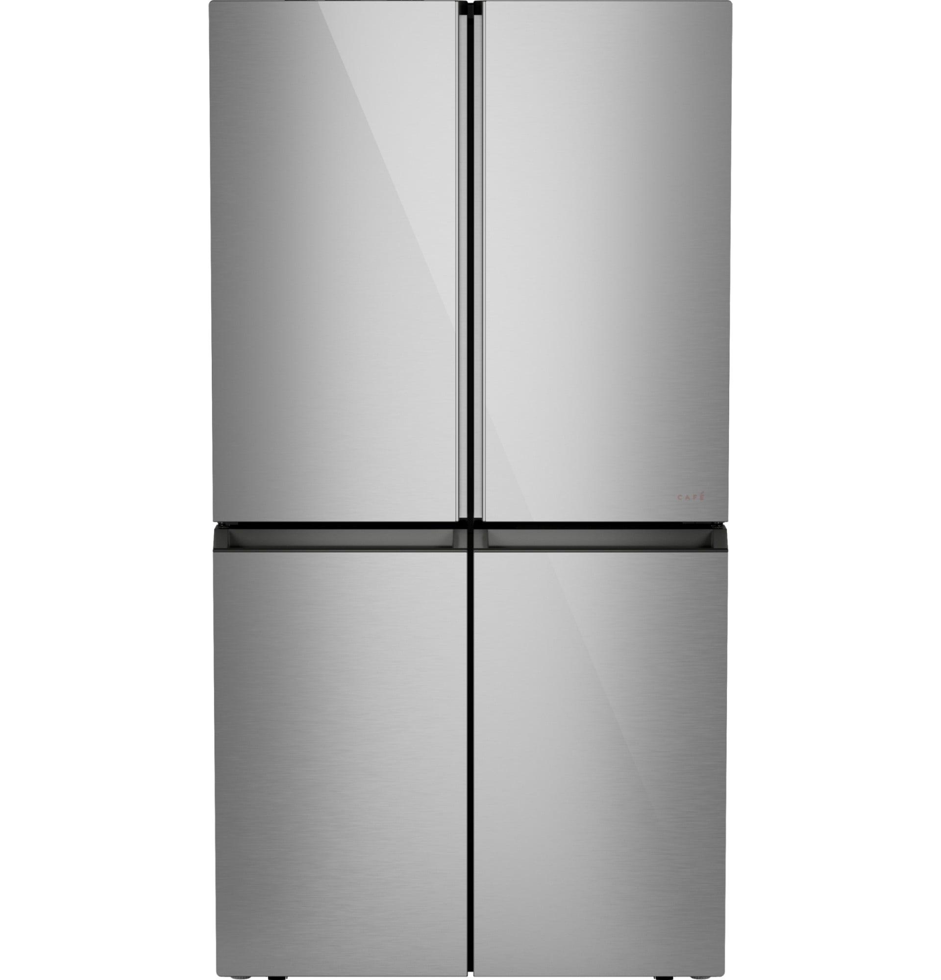 Platinum Glass 36" Smart Quad-Door Refrigerator with Ice Maker