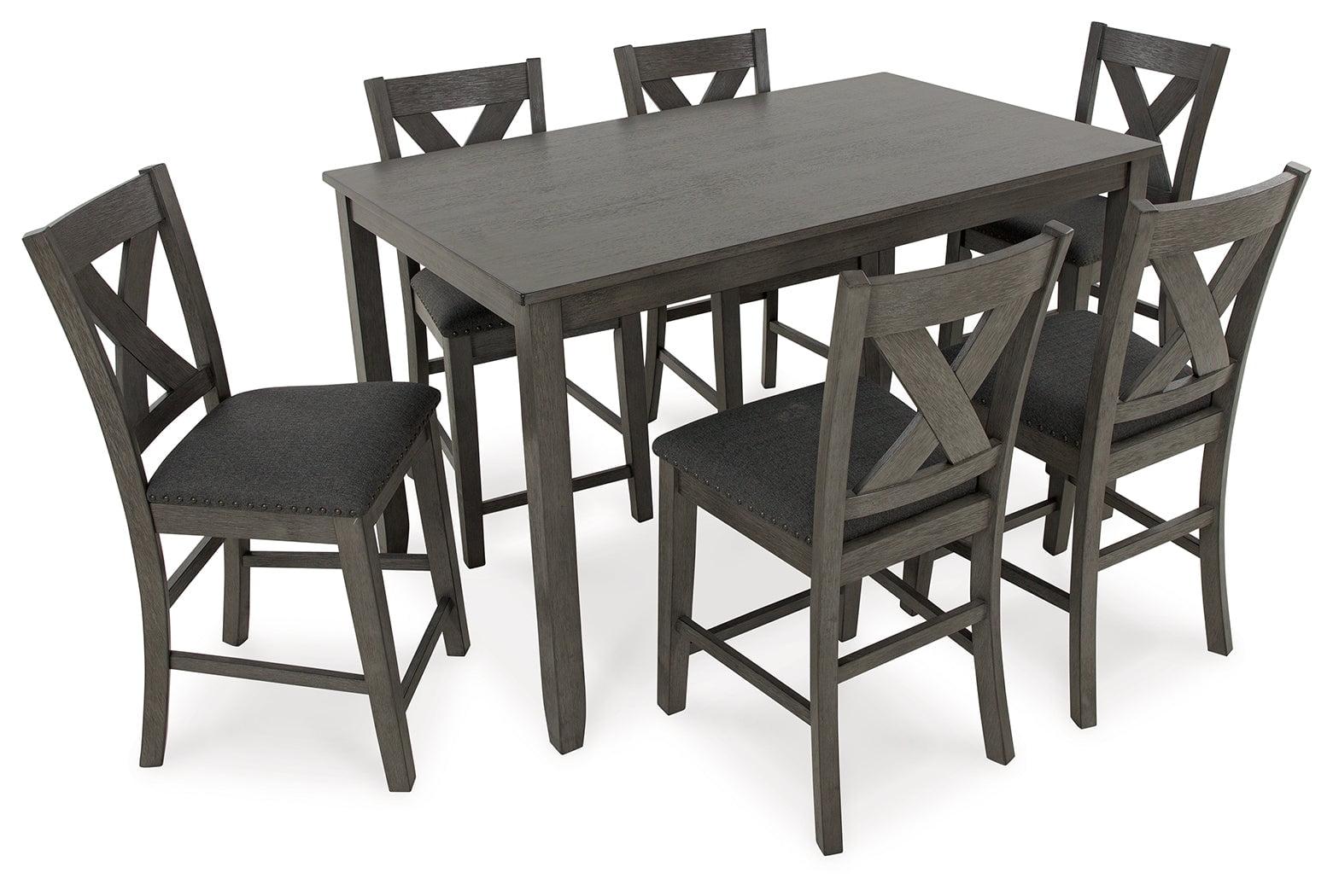 Ashley Furniture Caitbrook Gray Counter Height Dining Table Set - Set of 7