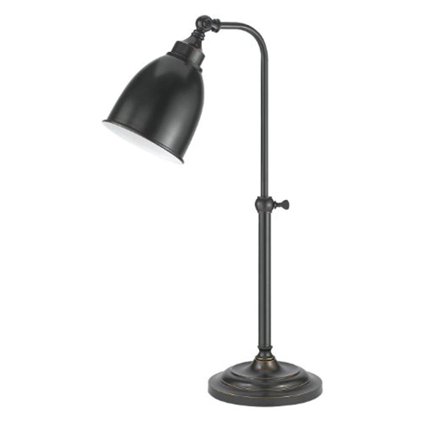 Adjustable Dark Bronze Pharmacy Table Lamp with 3-Way Switch