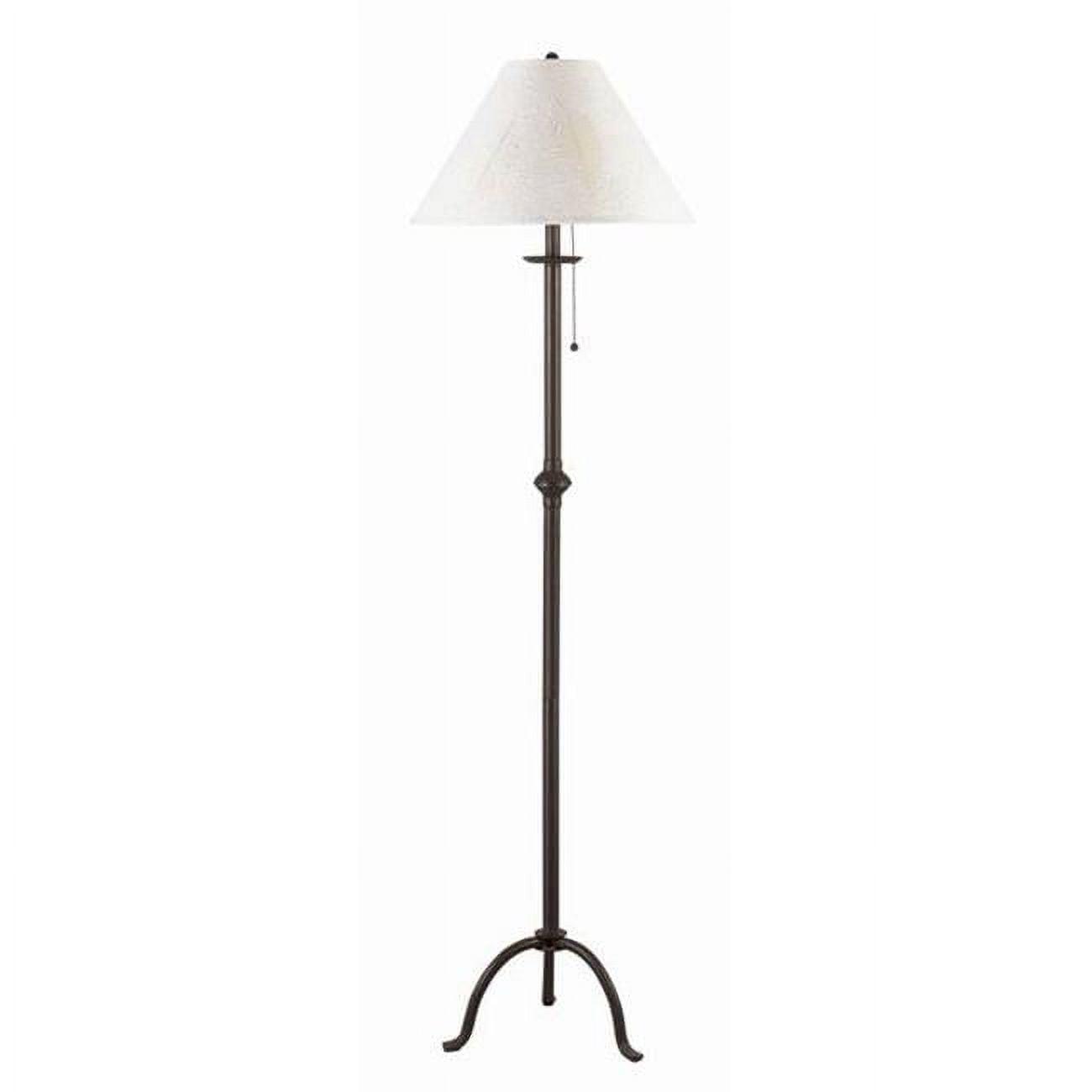 Elegant Matte Black Tripod Floor Lamp with Vintage Charm